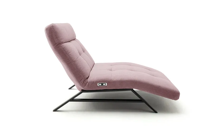 KAWOLA Relaxliege AMERIVA motorisch Maxi Feincord rosa
