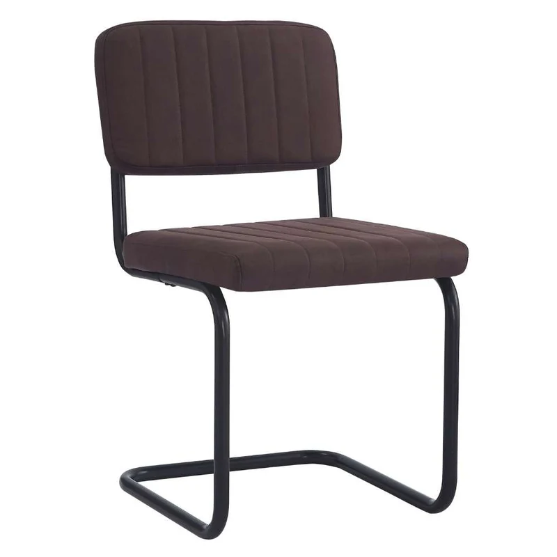 Klassiker Freischwinger LIBERA vintage-brau Mikrofaser Metallgestell