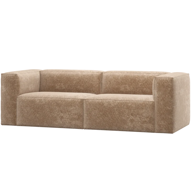 Bean 3,5-sitzer sofa chenille-samt pfirsichrosa