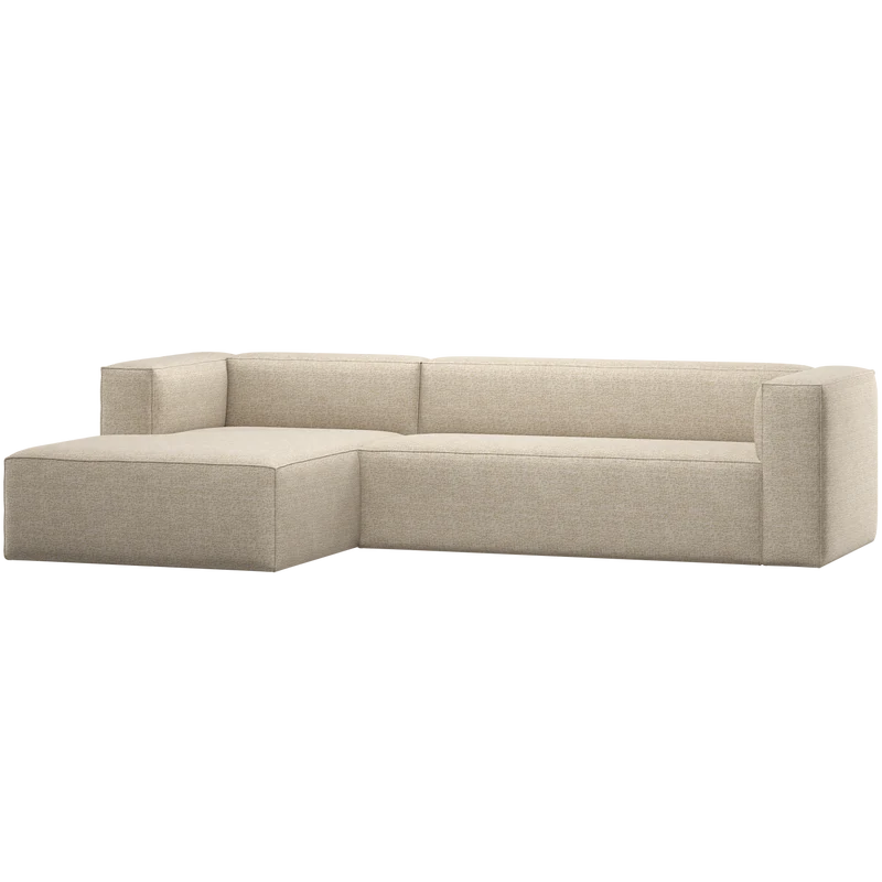 Bean ecksofa links beige melange