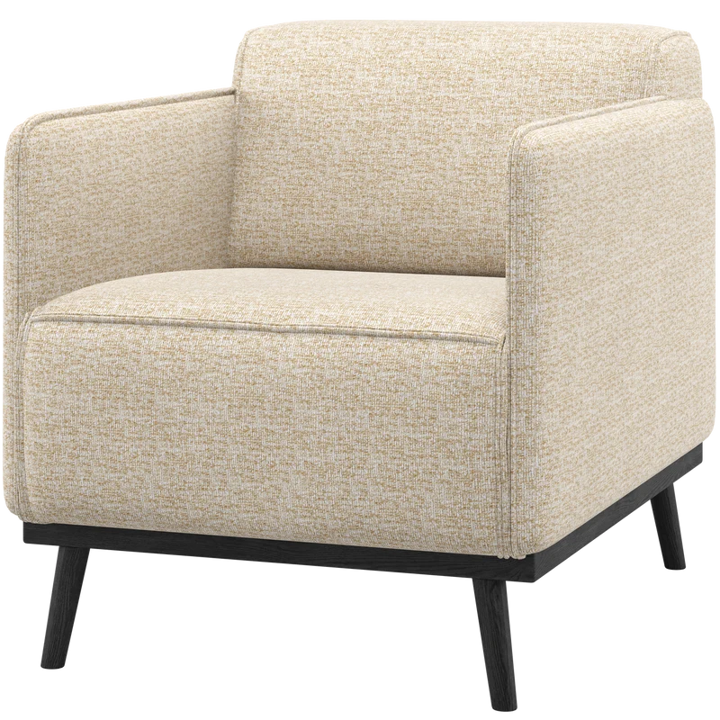 Statement sessel mit armlehne beige melange
