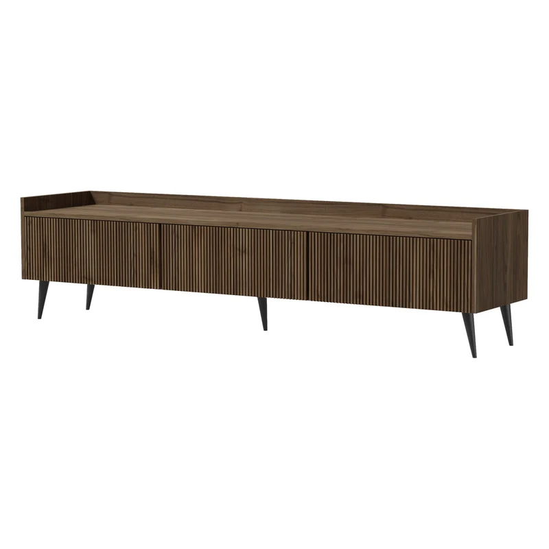 Ademo TV-Lowboard 180 cm mit 3 Klappen – Walnuss