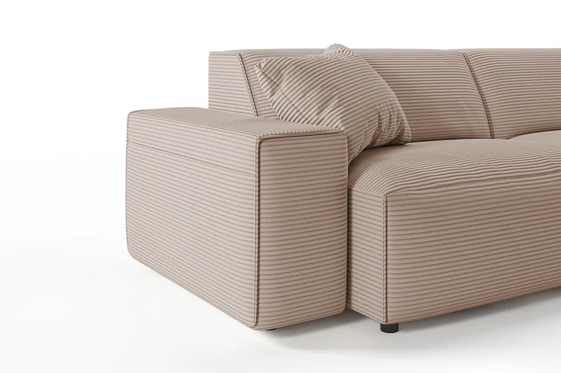 KAWOLA Sofa RANI 3-Sitzer Cord taupe