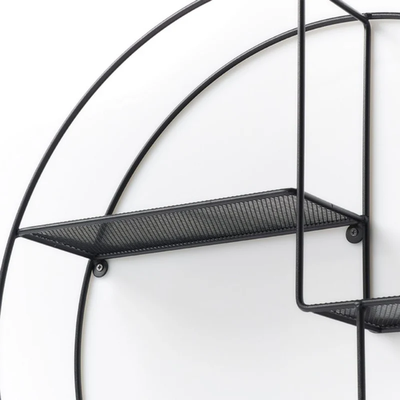 Design-Wandregal MURO 55cm schwarz Industrial-Look Metall