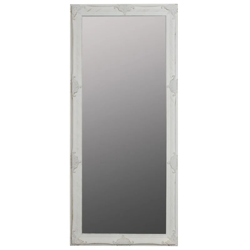 Stilvoller Spiegel GRANDE 162x72cm antik-weiss Barockstil Facette