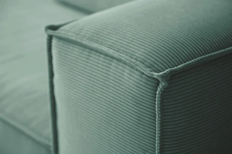 KAWOLA Sofa CARMO 3-Sitzer Feincord grün