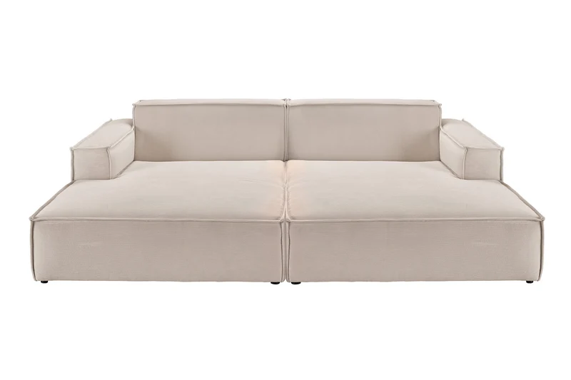 KAWOLA Big Sofa SAMU Feincord beige