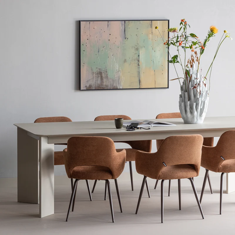 Tablo Esstisch abgerundet DL 240 x 100 cm dakargrau