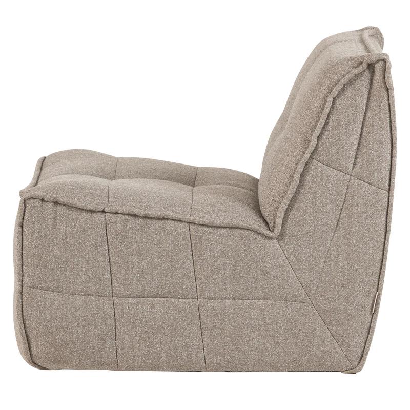 Cluster 1-Sitzer-Element Bouclé Khaki Braun