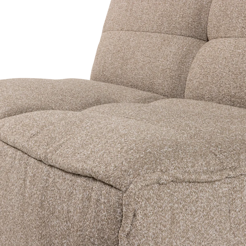 Cluster 1-Sitzer-Element Bouclé Khaki Braun