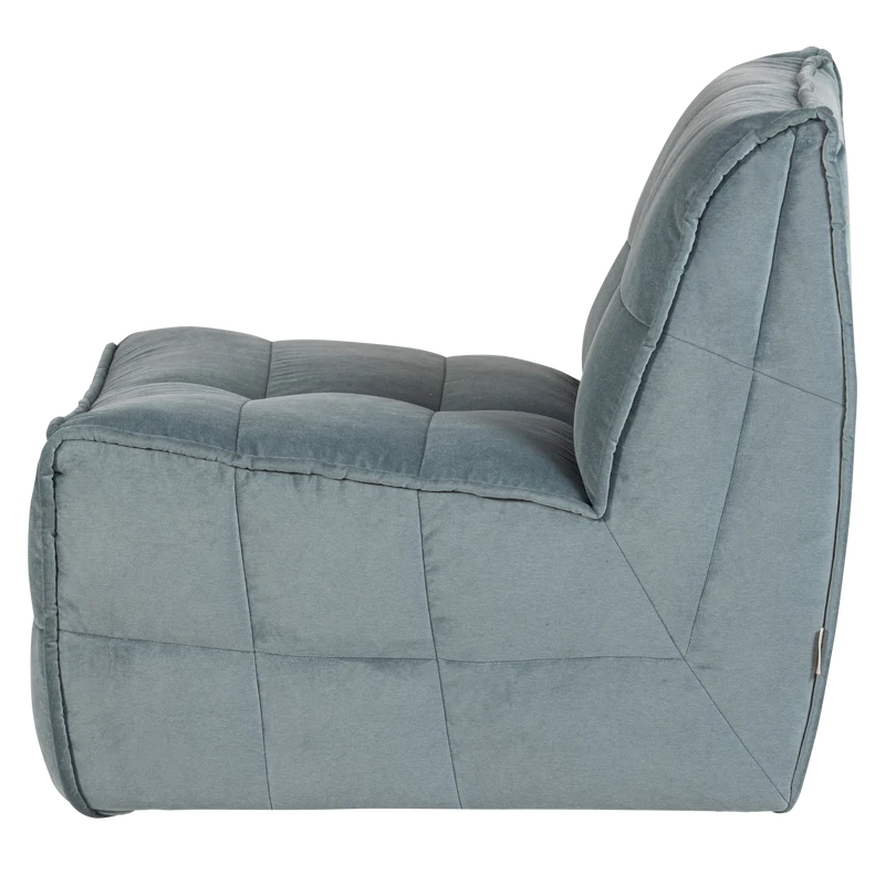 Cluster 1-Sitzer-Element Velours türkisblau