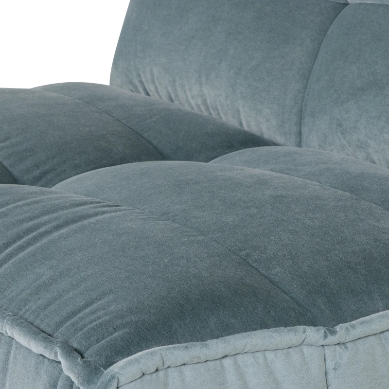 Cluster 1-Sitzer-Element Velours türkisblau