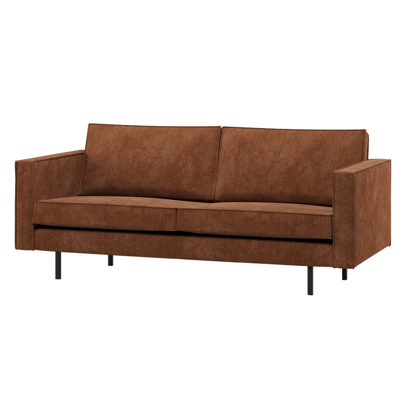 Rodeo 2,5-sitzer sofa cord rostbraun