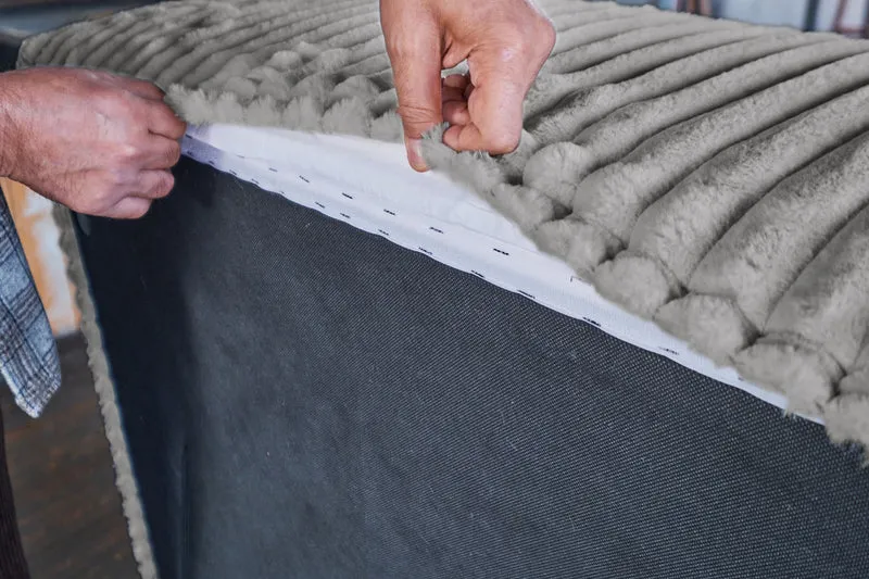 KAWOLA Modulsofa WIOLO SOFT 5 Module 5 Rückenkissen Weicher Breitcord grau