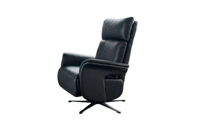 KAWOLA Sessel NAMA Relaxsessel drehbar Leder schwarz