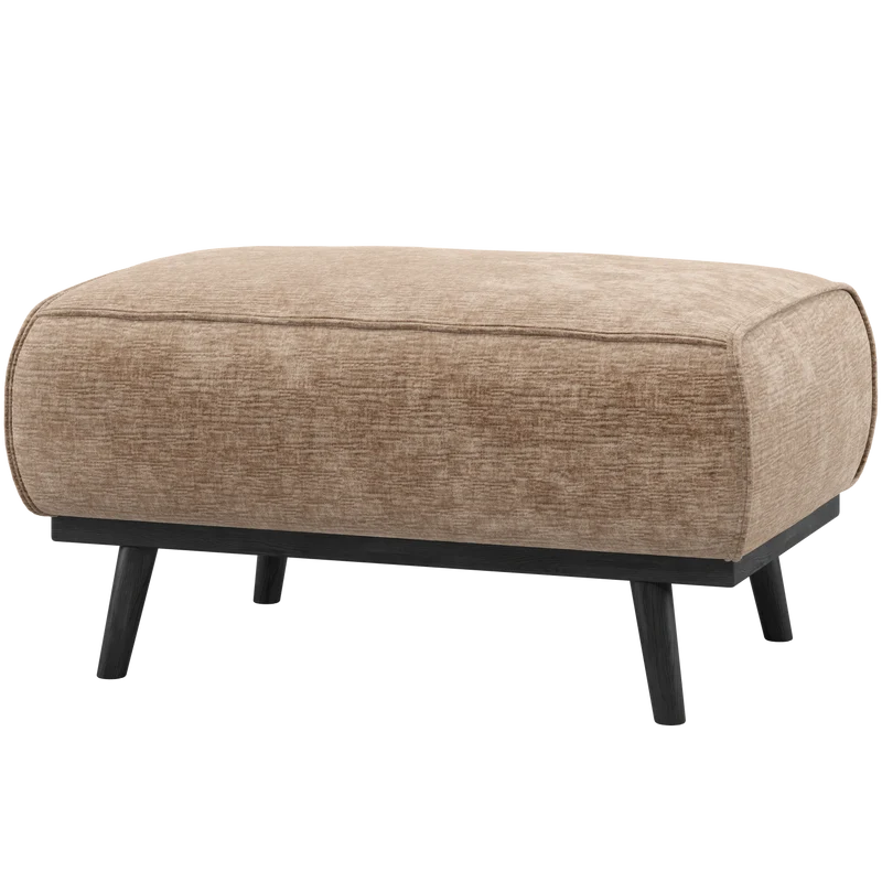 Statement hocker chenille samt taupe