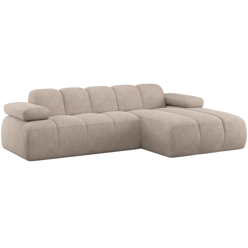 Mojo chaise longue bank rechts wollig dunkel sand