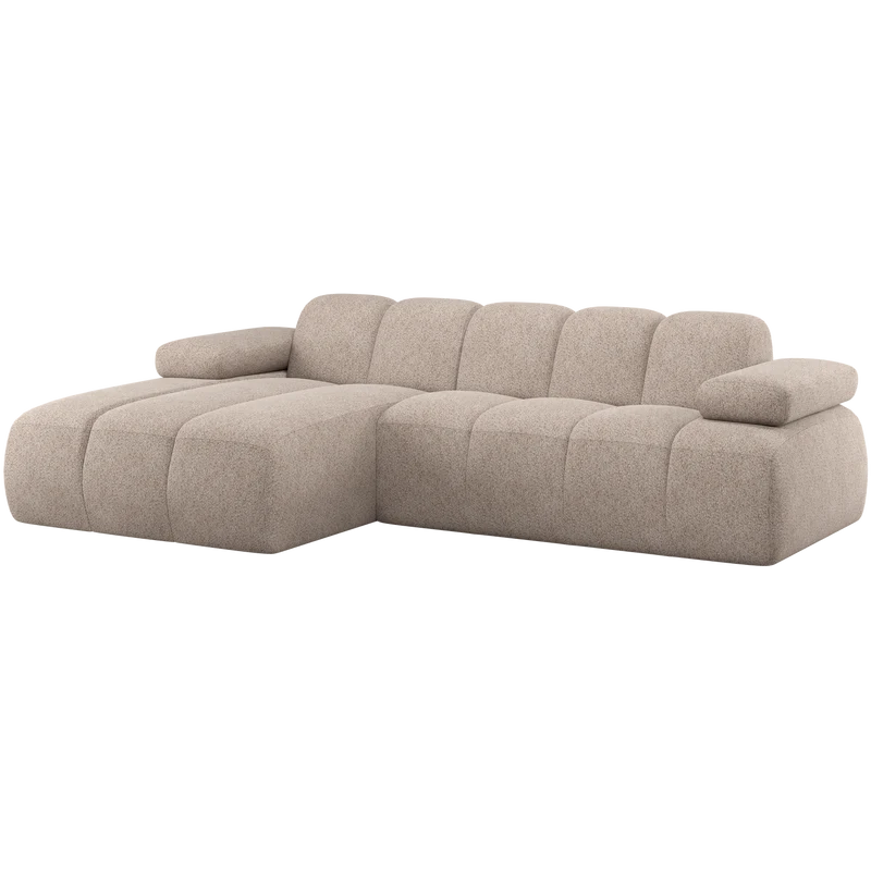 Mojo chaise longue bank links wollig dunkel sand