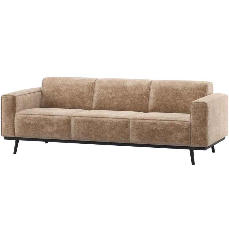 Statement 3-sitzer sofa 230 cm chenille samt taupe