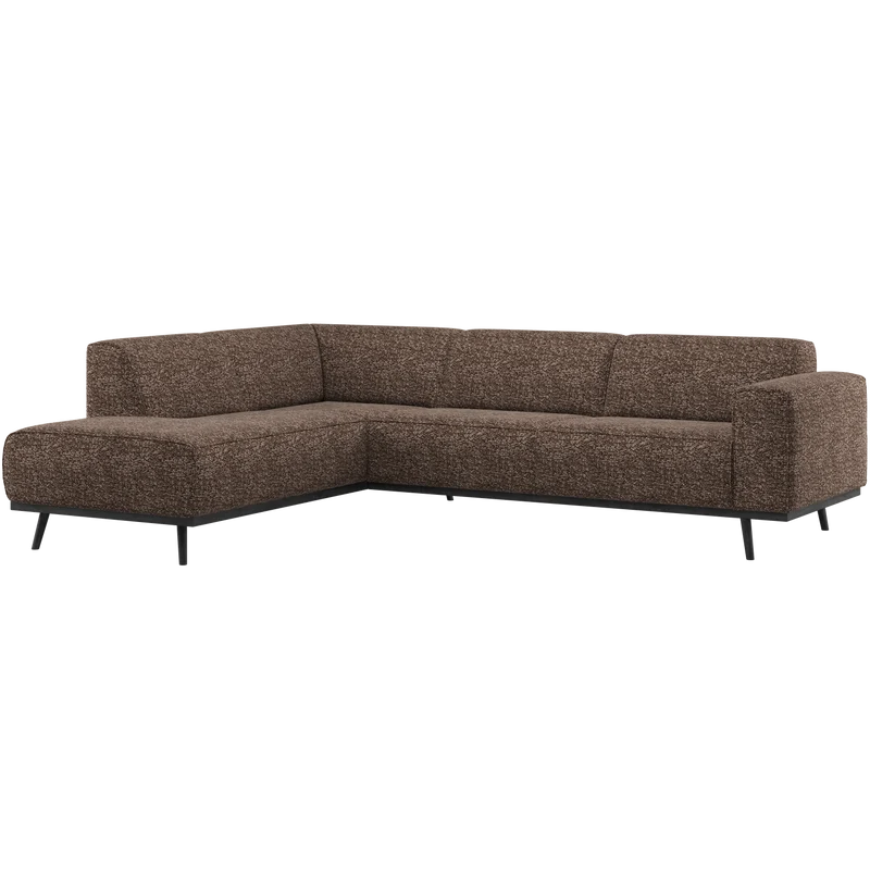 Statement ecksofa links braun melange