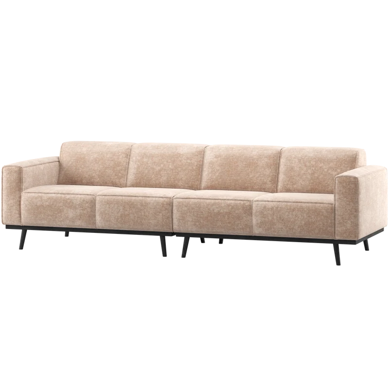 Statement 4-sitzer sofa 280 cm chenille samt natur