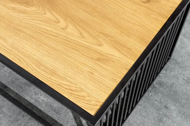 Moderner Couchtisch STRIVE 100cm Eiche-Look Industrielles Design