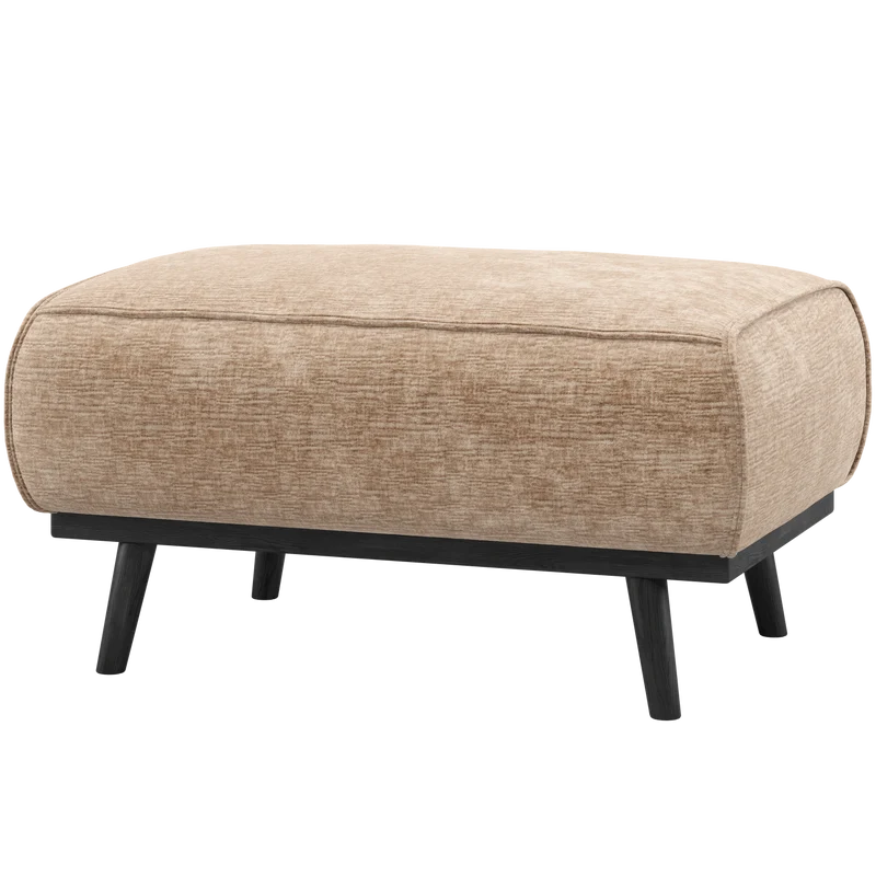 Statement hocker chenille samt pfirsichrosa