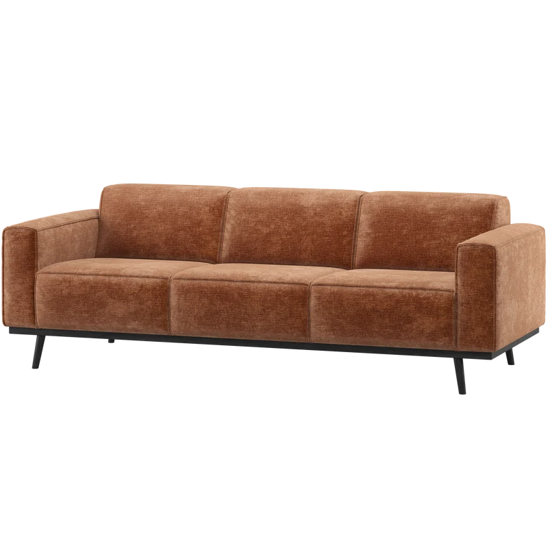 Statement 3-sitzer sofa 230 cm chenille samt terra