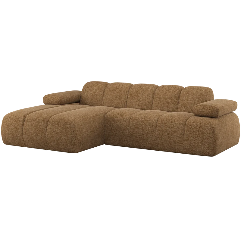 Mojo chaise longue bank links wollig honiggelb
