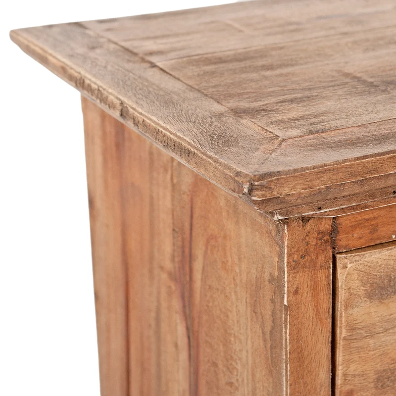Massivholz Weinregal TINI H85cm Rustic-Grey Mahagoni