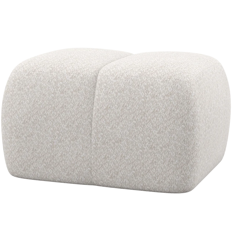 Mojo pouf wollig ecru