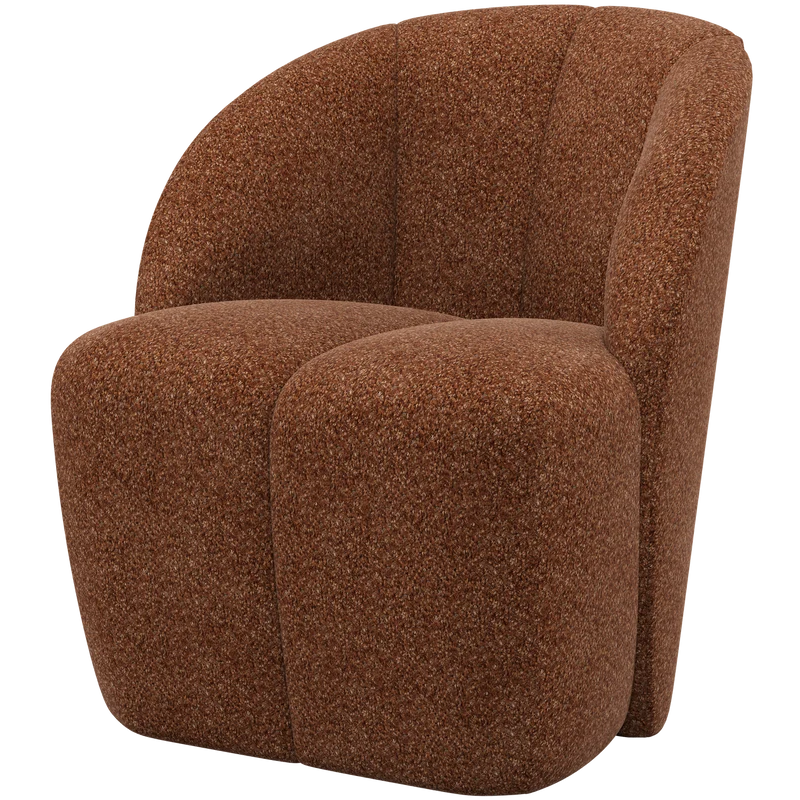 Mojo drehfauteuil wollig rostbraun