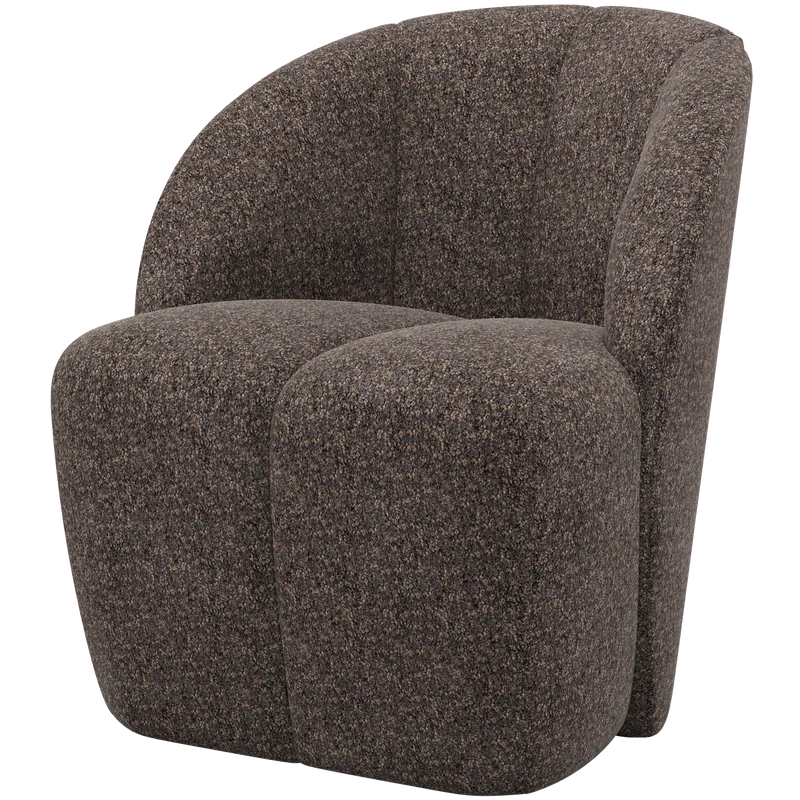 Mojo drehfauteuil wollig braun