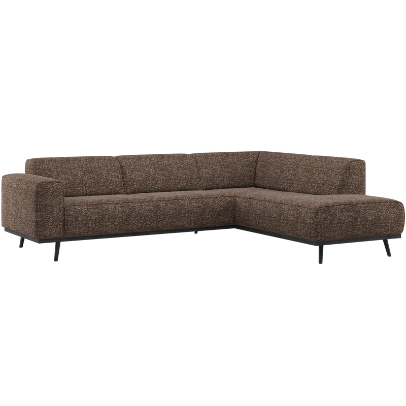 Statement ecksofa rechts braun melange