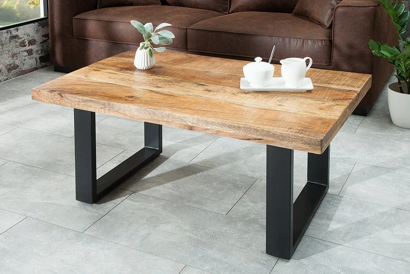 Massiver Couchtisch ARTE 100cm natural Mango-Holz