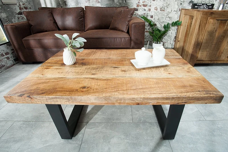 Massiver Couchtisch ARTE 100cm natural Mango-Holz