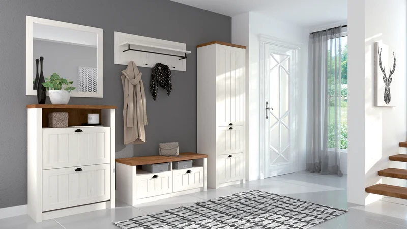 Portivo Stilvolle Geräumige Kommode im Landhausstil mit 3 Türen
