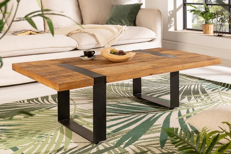 Massiver Couchtisch ARTE-PLUS 100cm natural Mango-Holz