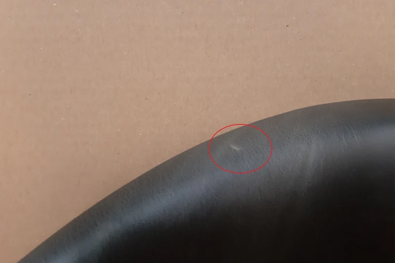 B-Ware KAWOLA Stuhl ZAJA Esszimmerstuhl Kunstleder drehbar Vintage schwarz