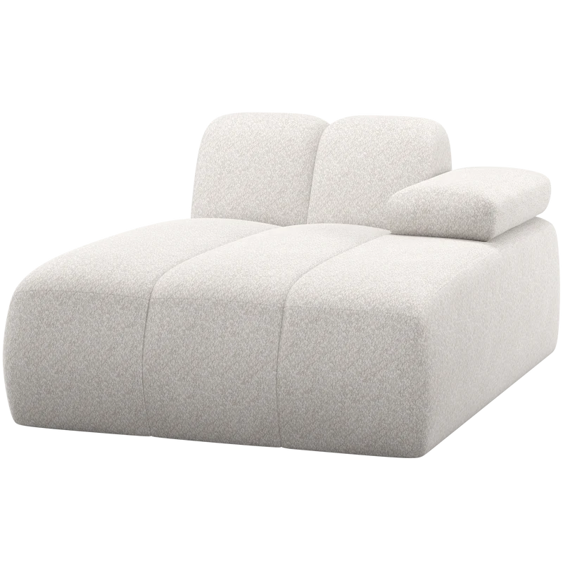 Mojo chaise longue element rechts wollig ecru