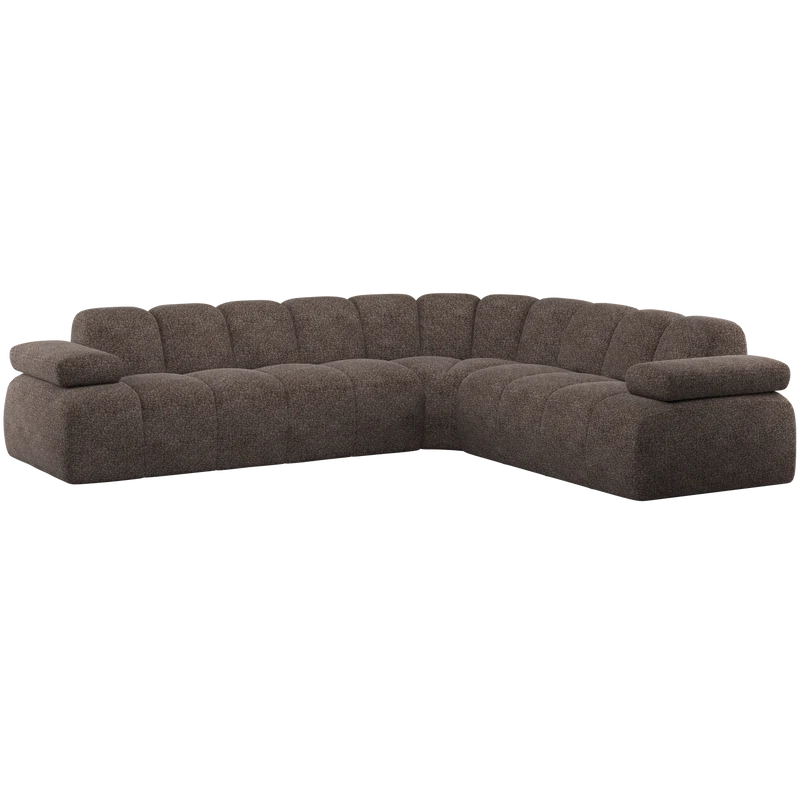 Mojo ecksofa rechts wollig braun