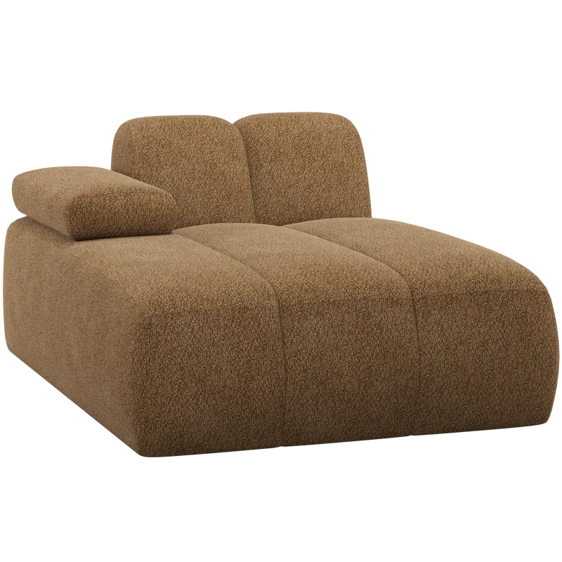 Mojo chaise longue element links wollig honiggelb