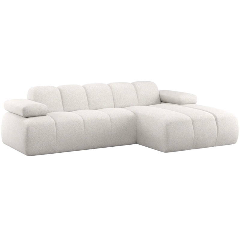 Mojo chaise longue bank rechts wollig ecru