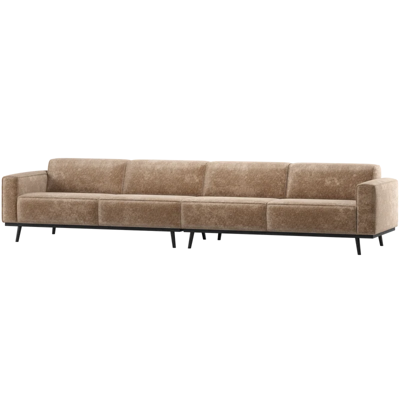 Statement XL 4-sitzer sofa 372 cm chenille samt taupe
