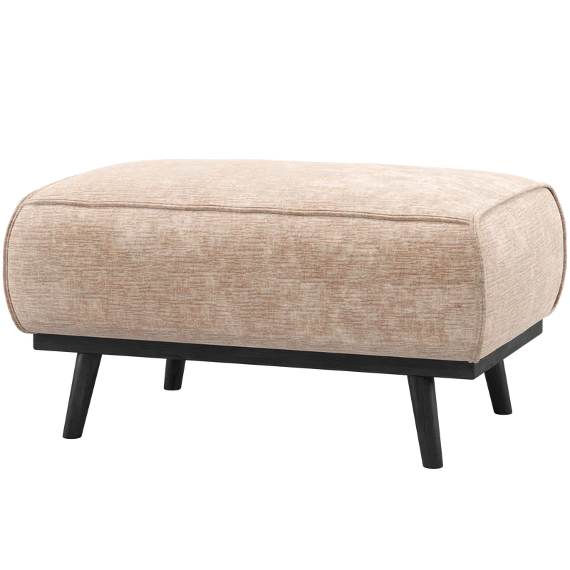 Statement hocker chenille samt natur