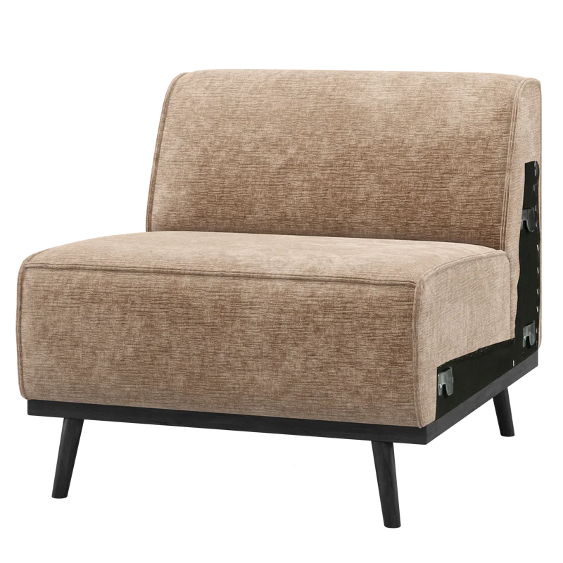 Statement 1-sitzer element chenille samt taupe