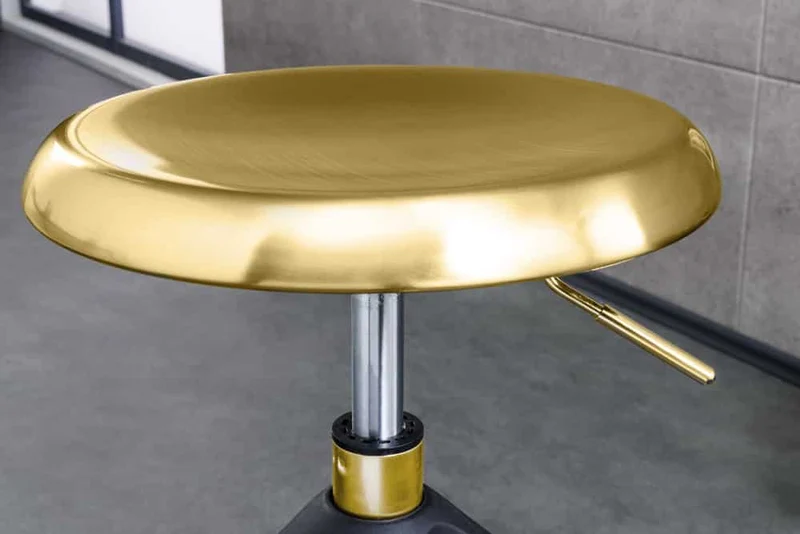 Urbaner Barhocker FABRICA gold schwarz höhenverstellbar Metall