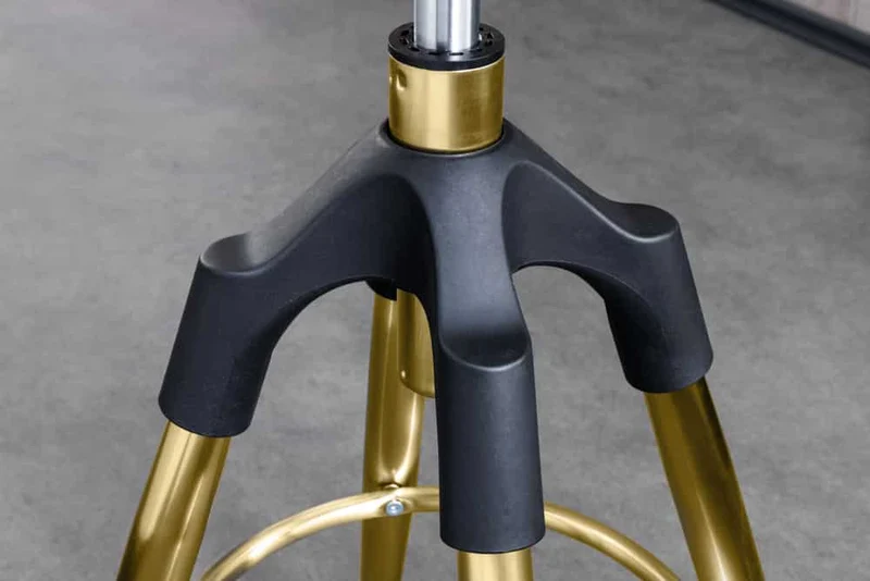 Urbaner Barhocker FABRICA gold schwarz höhenverstellbar Metall
