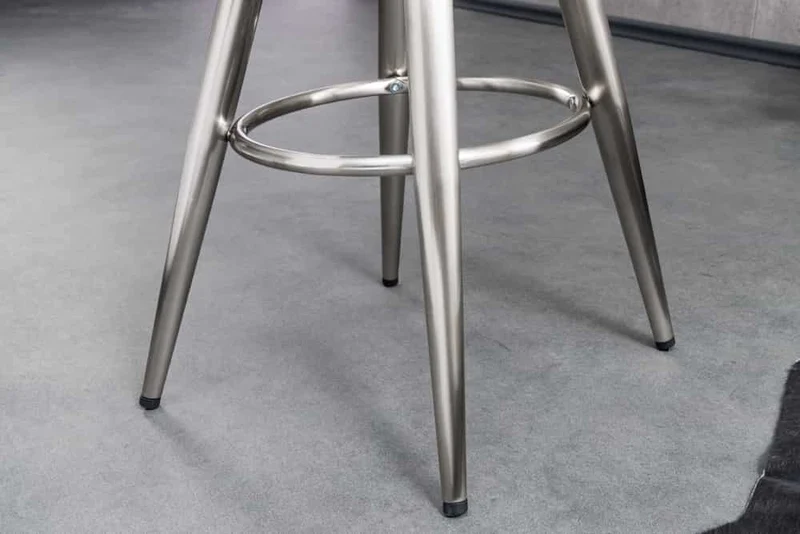 Urbaner Barhocker FABRICA Chrom gebürstet höhenverstellbar Metall