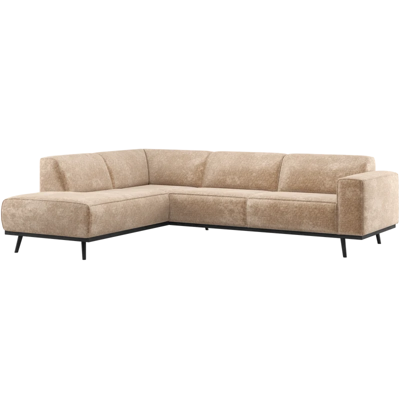 Statement ecksofa links chenille samt pfirsichrosa